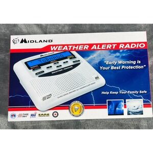 Midland WR-120EZ Weather Alert Radio with Alarm Clock NOAA SAME Technology New